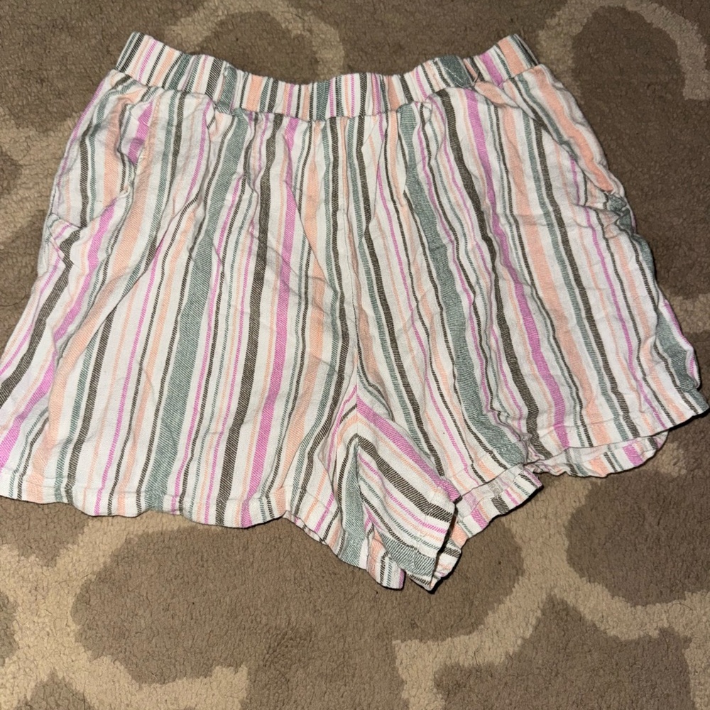 Art Class Vibrant Pink and Green Shorts